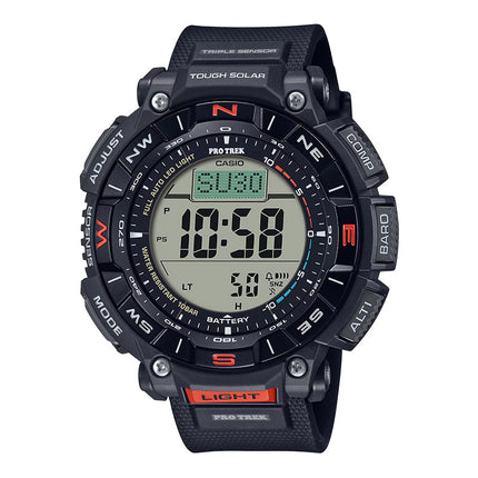 Casio Pro Trek PRG-340-1DR Tough Solar Digital Dial Black Resin Band