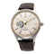 Orient Star RE-AT0201G Open Heart Beige Dial Brown Leather Strap