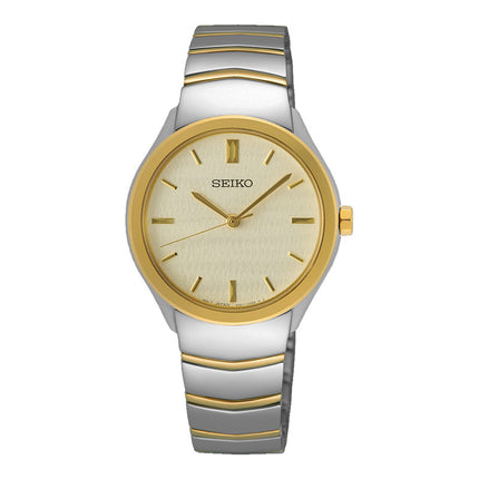 Seiko SUR550P1 Discover More Beige Dial Dual Tone Stainless Steel Strap