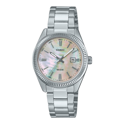 Casio General LTP-1302DS-4AVDF Ladies Mother Of Pearl Dial Stainless Steel Band