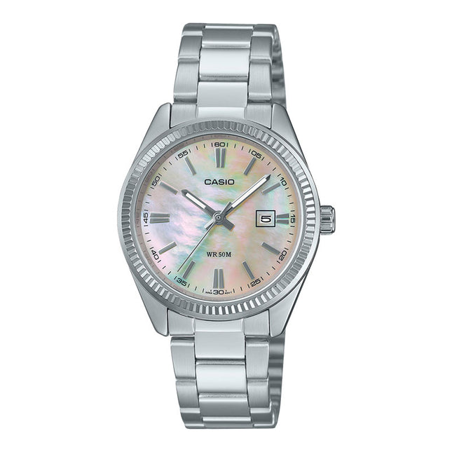 Casio General LTP-1302DS-4AVDF Ladies Mother Of Pearl Dial Stainless Steel Band