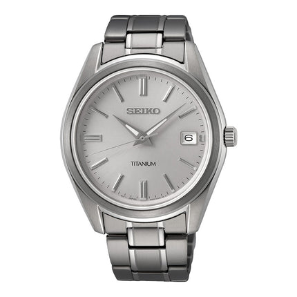 Seiko Classic SUR369P1 Discover More Silver Dial Titanium Strap