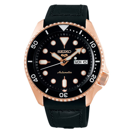 Seiko 5 Sports SRPD76K1 SKX Sports Style Automatic Black Dial Black Rubber Strap