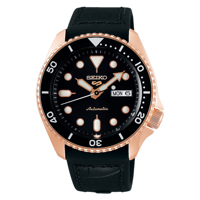 Seiko 5 Sports SRPD76K1 SKX Sports Style Automatic Black Dial Black Rubber Strap