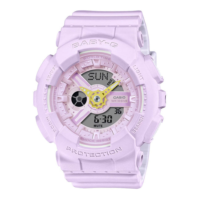 Casio Baby-G BA-110AH-6ADR Digital Analog Pink Dial Pink Resin Band