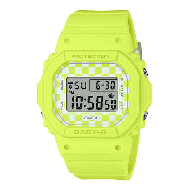 Casio Baby-G BGD-565GS-9DR Street Skate Culture Ladies Digital Dial Yellow Resin Band