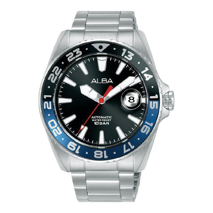 Alba Mechanical AU4071X1 Automatic Men Black Dial Stainless Steel Strap