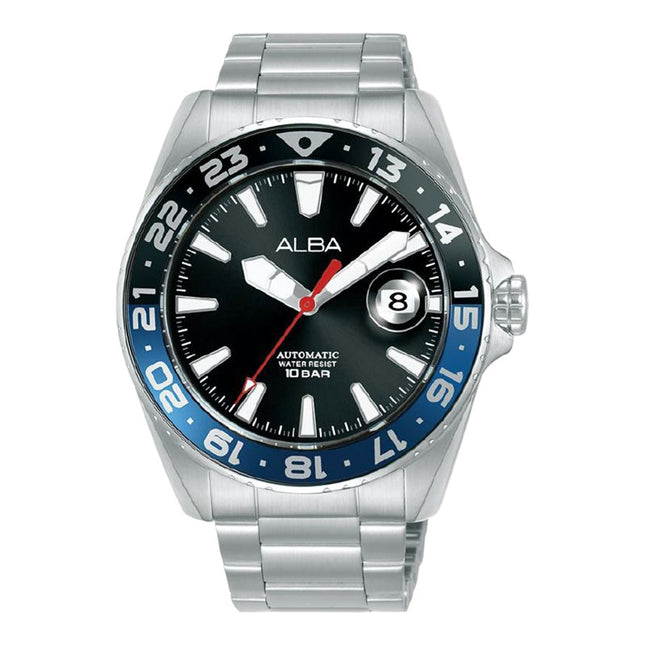 Alba Mechanical AU4071X1 Automatic Men Black Dial Stainless Steel Strap