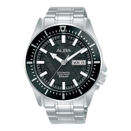 Alba Mechanical AL4717X1 Automatic Men Black Dial Stainless Steel Strap