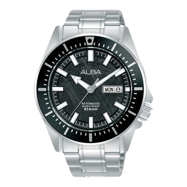 Alba Mechanical AL4717X1 Automatic Men Black Dial Stainless Steel Strap