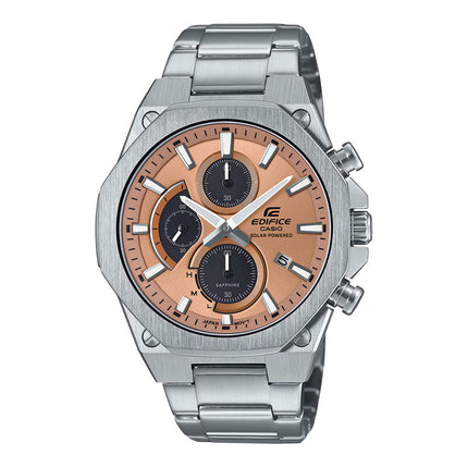 Casio Edifice Slim Line EFS-S570D-5AUDF Chronograph Tough Solar Copper Dial Stainless Steel Band
