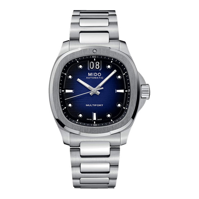 MIDO Multifort TV Big Date M049.526.11.041.00 Blue Dial Stainless Steel Strap