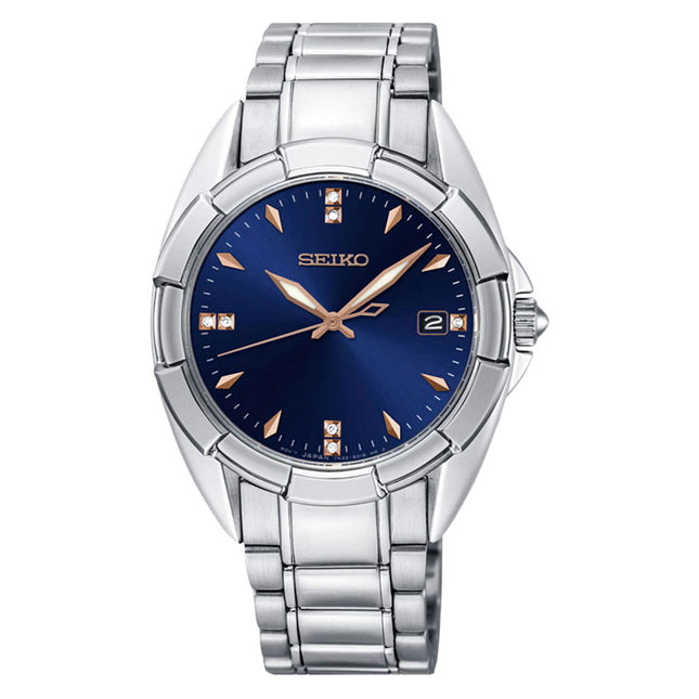 Seiko Classic SKK889P1 Diamond Blue Dial Stainless Steel Strap