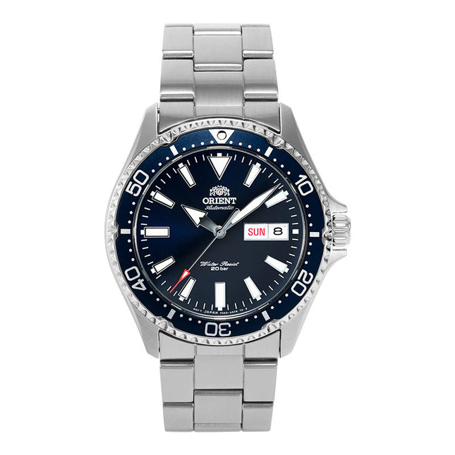 Orient Sports RA-AA0002L Kamasu Automatic Divers Blue Dial Stainless Steel Strap