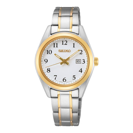 Seiko Ladies SUR466P1 Discover More White Dial Dual Tone Stainless Steel Strap
