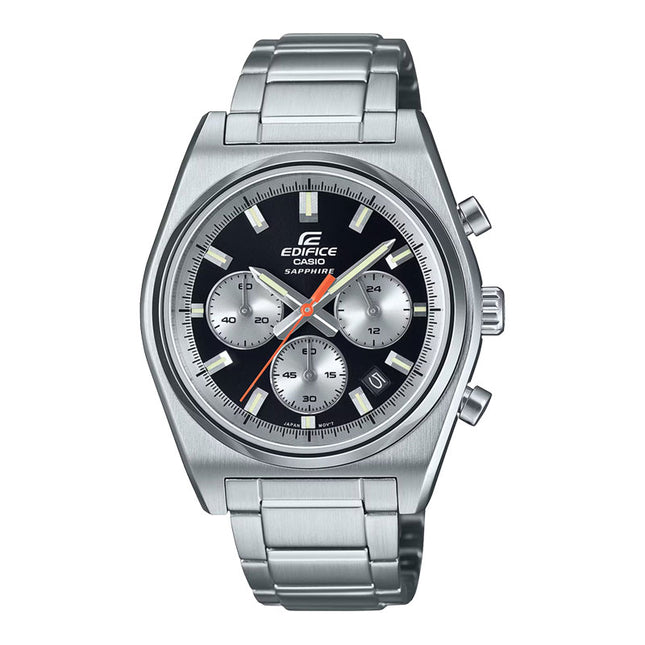 Casio Edifice EFB-730D-1AVUDF Men Chronograph Panda Black Dial Stainless Steel Band