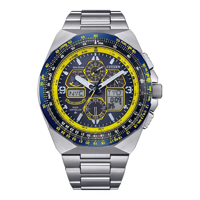 Citizen Promaster JY8125-54L Skyhawk A-T Blue Angels Men Dual Tone Dial Stainless Steel Strap
