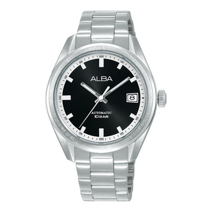 Alba Mechanical AU4095X1 Men Automatic Black Dial Stainless Steel Strap