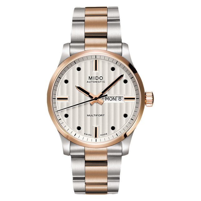 MIDO Multifort M005.430.22.031.80 Automatic Silver Dial Dual Tone Stainless Steel Strap