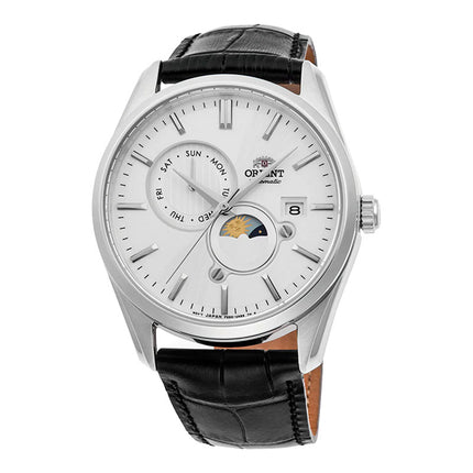 Orient Classic RA-AK0310S Automatic Sun & Moon White Dial Black Leather Strap