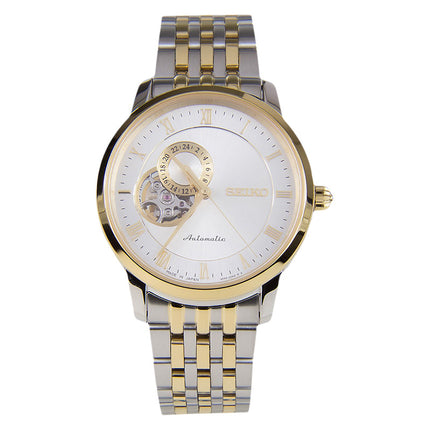 Seiko Presage SSA272J1 Open Heart White Dial Dual Tone Stainless Steel Strap
