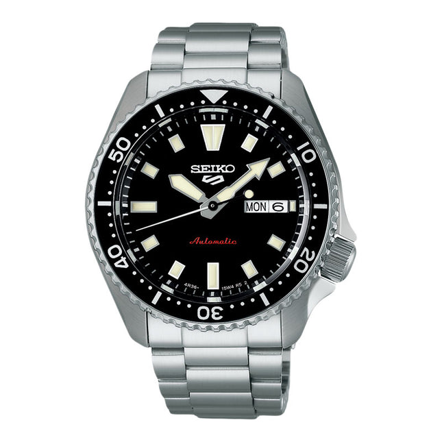 Seiko 5 Sports SRPL85K1 SKX Series Automatic Redux in Kuro Black Dial Stainless Steel Strap