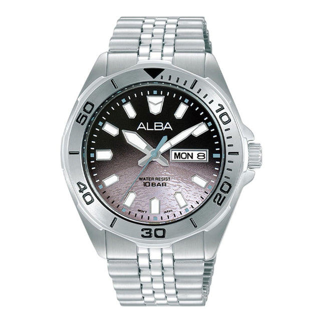 Alba Active Gravity AV3577X1 Men Gradient Dial Stainless Steel Strap