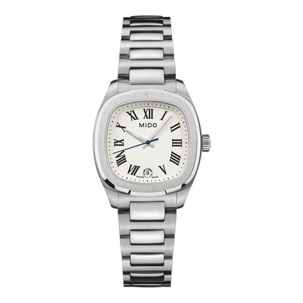 MIDO Multifort TV 28 M049.110.11.263.00 Ladies Ivory Dial Stainless Steel Strap