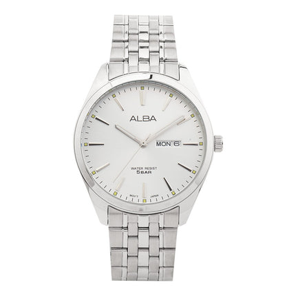 Alba AJ6177X1 Men Silver Dial Stainless Steel Strap