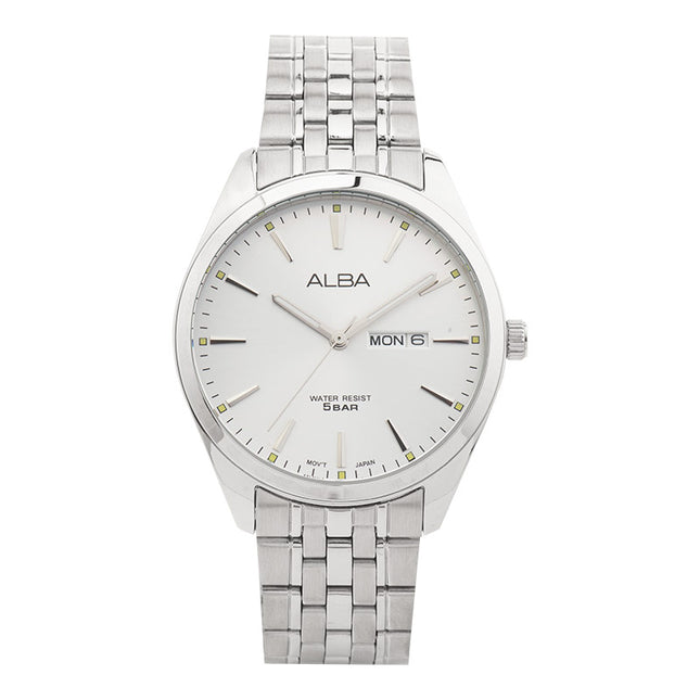 Alba AJ6177X1 Men Silver Dial Stainless Steel Strap
