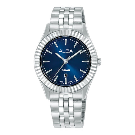 Alba Fashion AH7FG1X1 Ladies Analog Blue Dial Stainless Steel Strap