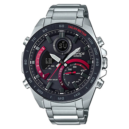 Casio Edifice ECB-900DB-1ADR Men Digital Analog Dial Stainless Steel Band