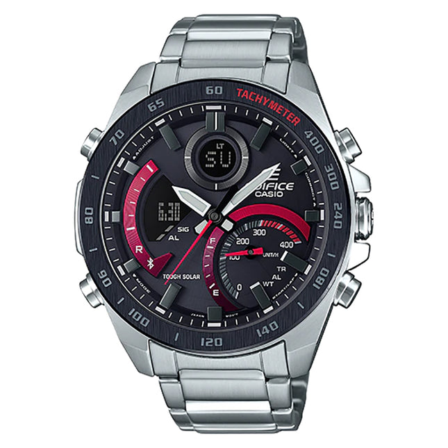 Casio Edifice ECB-900DB-1ADR Men Digital Analog Dial Stainless Steel Band