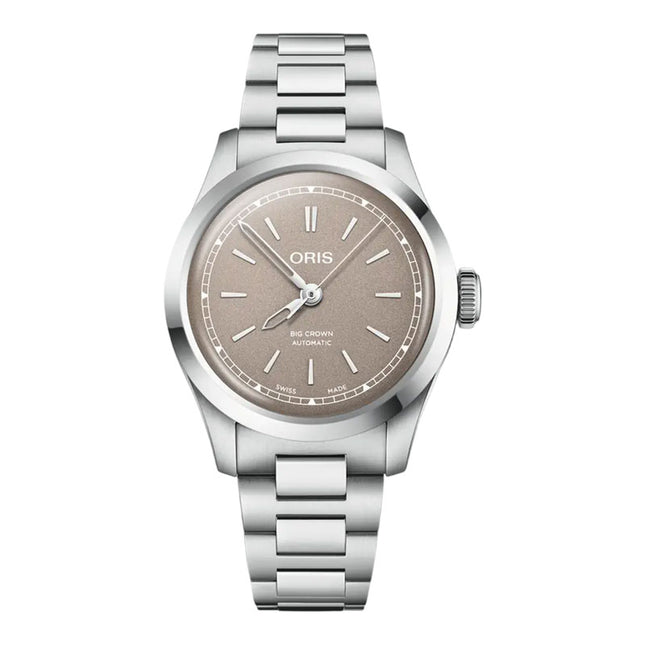 Oris Big Crown 01-531-7797-4056-07-8-17-06 Ladies Brown Dial Stainless Steel Strap
