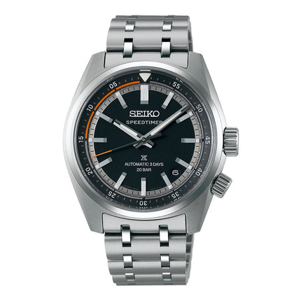 Seiko Prospex SPB515J1 Speedtimer 6R Compact Countdown In Black-Grey Contras Stainless Steel Strap