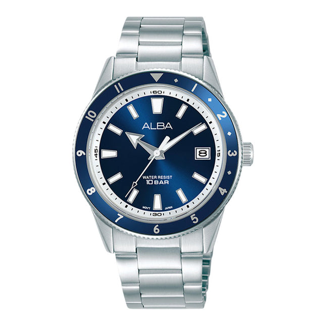 Alba Active AS9U81X1 Men Blue Dial Stainless Steel Strap
