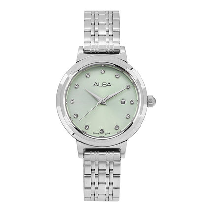Alba AH7EA7X1 Ladies Green Dial Stainless Steel Strap