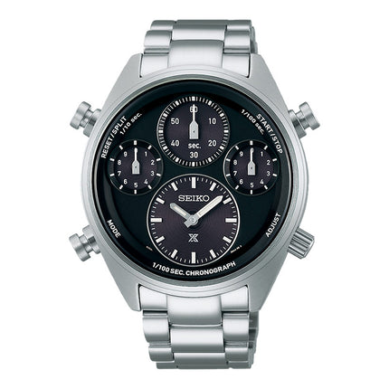 Seiko Prospex SFJ003P1 Speedtimer Solar Chronograph Black Dial Stainless Steel Strap