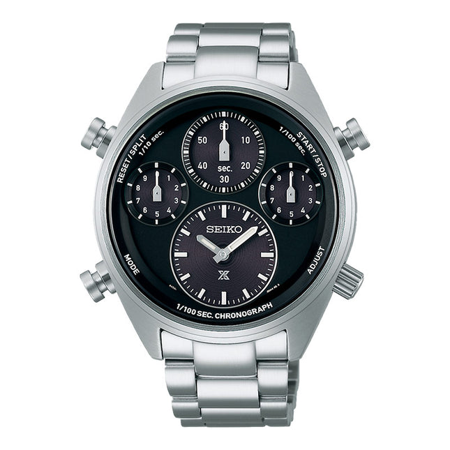 Seiko Prospex SFJ003P1 Speedtimer Solar Chronograph Black Dial Stainless Steel Strap