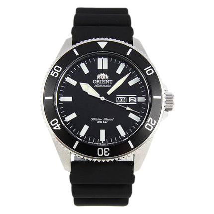 Orient Sports RA-AA0010B Kanno III Automatic Divers Black Dial Black Silicone Strap