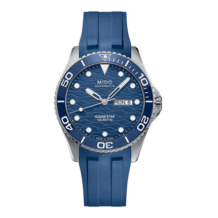 MIDO Ocean Star M042.430.17.041.00 Men 200C Blue Dial Blue Rubber Strap