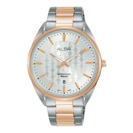 Alba AS9Q78X1 Silver Dial Dual Tone Stainless Steel Strap