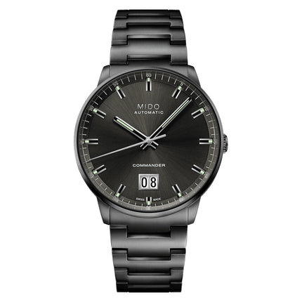 MIDO Commander M021.626.33.061.00 Big Date Black Dial Black Stainless Steel Strap
