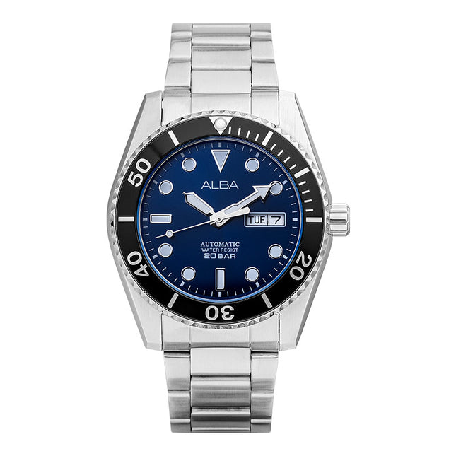 Alba Active AL4333X1 Men Automatic Dark Blue Dial Stainless Steel Strap