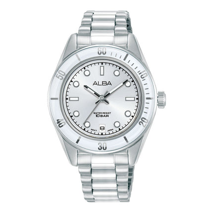 Alba Active AG8Q65X1 Ladies Analog Silver Dial Stainless Steel Strap