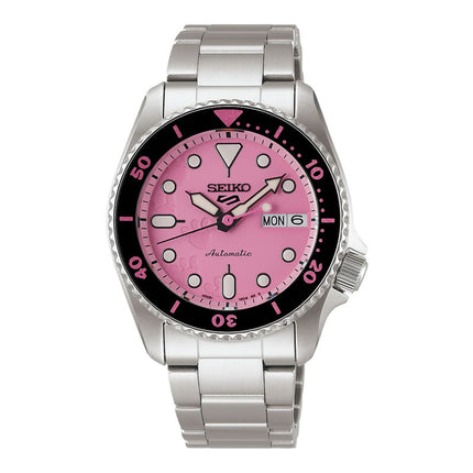 Seiko 5 Sports x Pink Panther SRPM07K1 Pink Dial Stainless Strap Limited Edition + Extra Strap