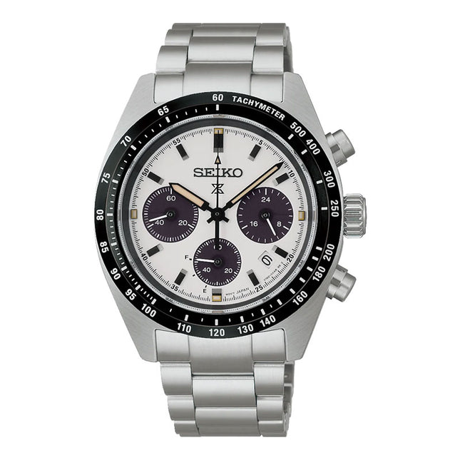 Seiko Prospex SSC961P1 Speedtimer Youngtimer Solar Chrono In Monochrome Stainless Steel Strap