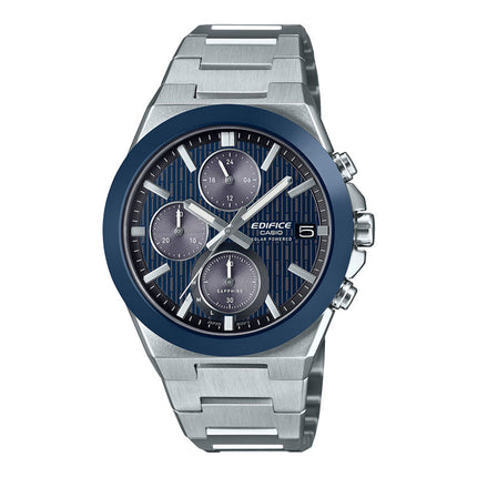 Casio Edifice EFS-S650D-2ADF Chronograph Tough Solar Ceramic Bezel Blue Dial Stainless Steel Band