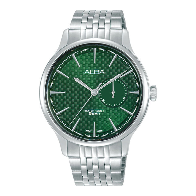 Alba Prestige A5B001X1 Men Green Dial Stainless Steel Strap