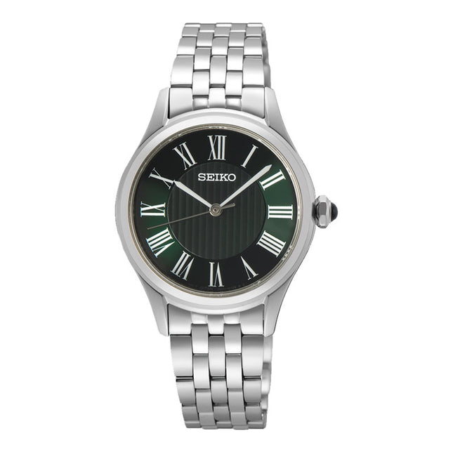 Seiko Ladies SUR611P1 Discover More Green Dial Stainless Steel Strap